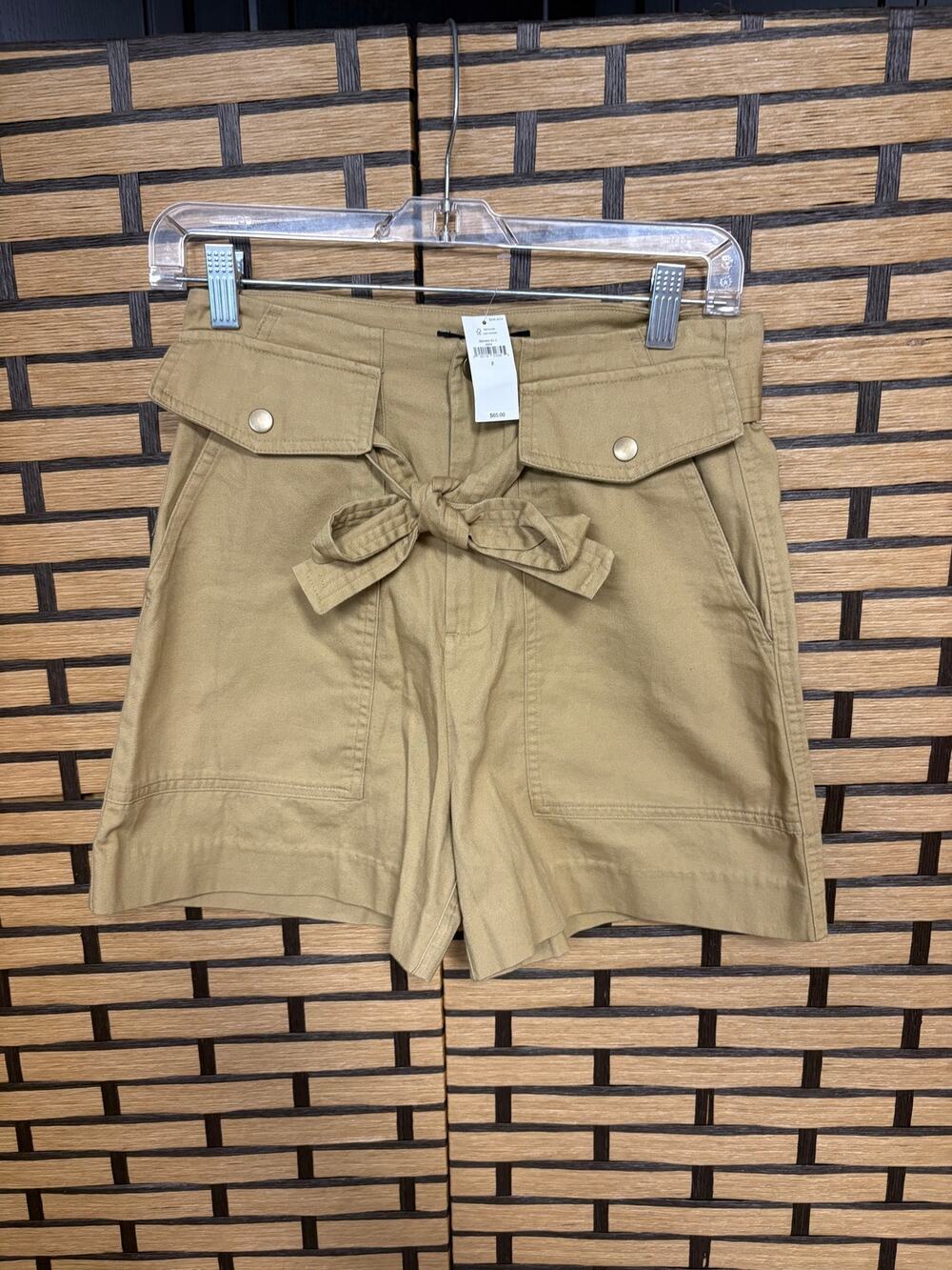 Banana Republic Khaki Belted Shorts Size 2